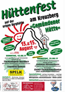 Read more about the article Hüttenfest am 13. und 15. August